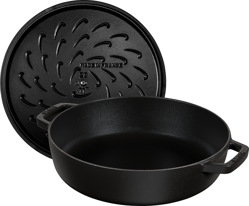 Staub Sauteuse avec couvercle et deux poignées, 28 cm, verte