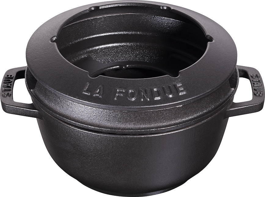 Staub Set à Fondue, 18 cm, noir, Set 10 pièces