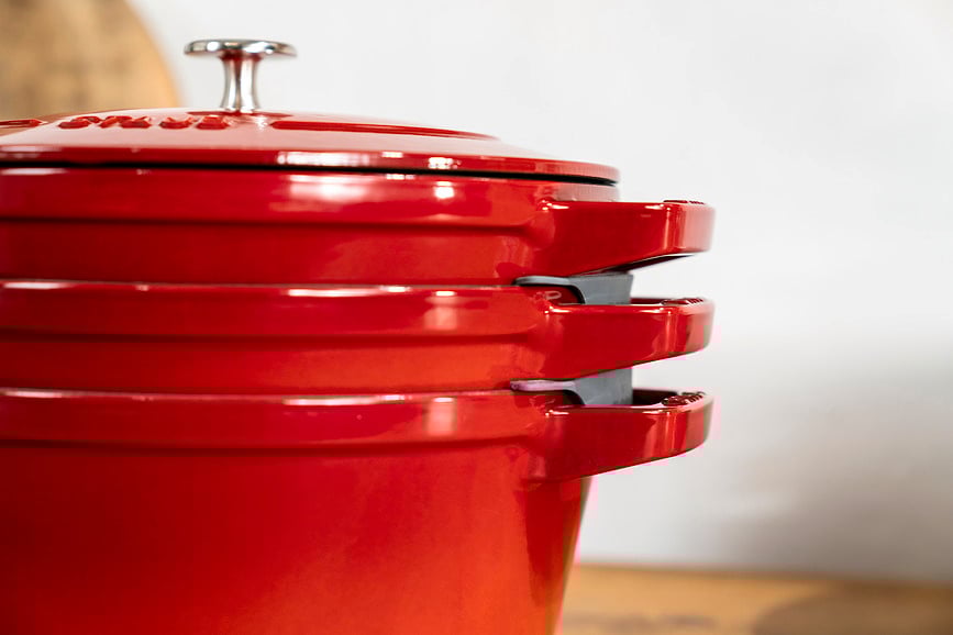 Staub Σετ Μαγειρικών Σκευών, με τηγάνι και καπάκι, 24 cm, λευκή τρούφα, 4 τμχ