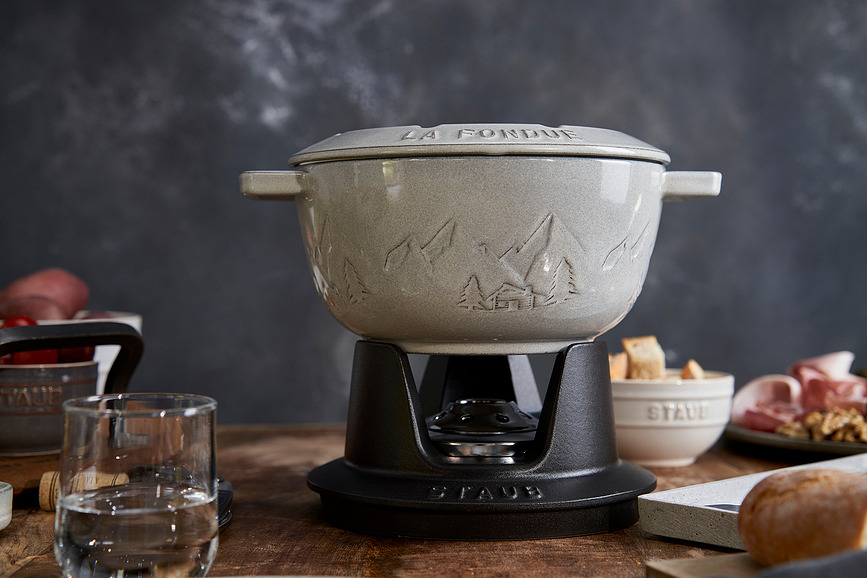 Staub Σετ Φοντί, 20 cm, λευκή τρούφα, 10 τμχ