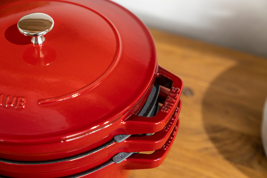 Staub Set Posuđa s tavom i poklopcem 24 cm bijela tartufa 4-dijelni set