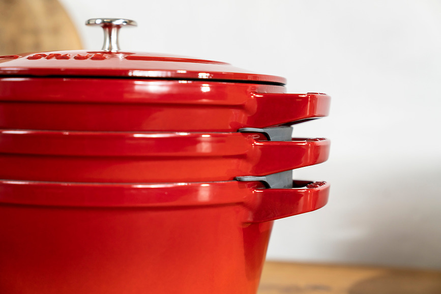 Staub Set Posuđa s tavom i poklopcem 24 cm bijela tartufa 4-dijelni set