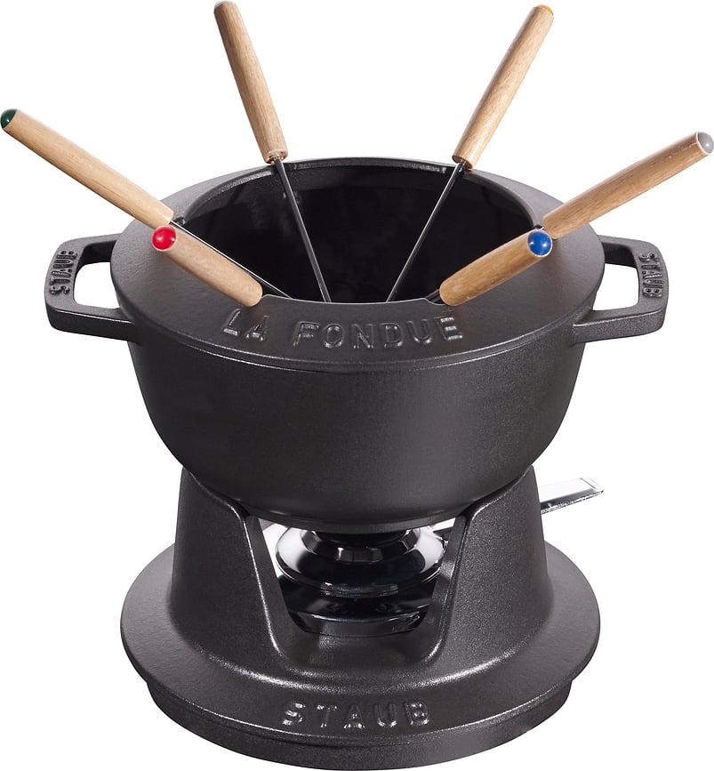 Staub Set za Fondue 18 cm crni Set od 10 dijelova