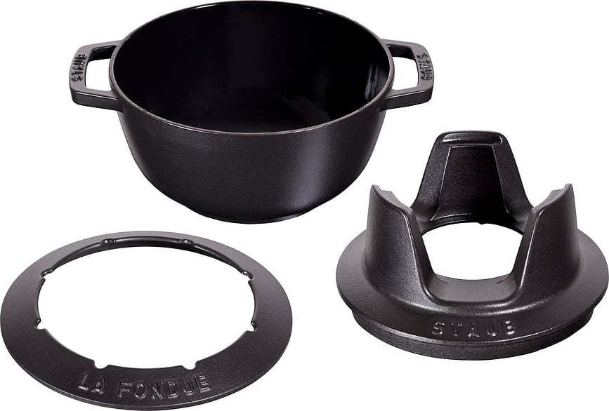 Staub Set za Fondue 20 cm bijeli tartuf Set od 10 dijelova