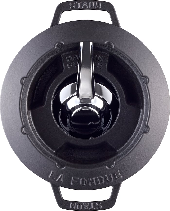 Staub Set za Fondue 20 cm bijeli tartuf Set od 10 dijelova