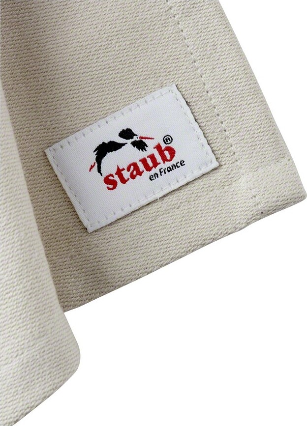 Staub Torchon de Cuisine, 50 x 70 cm, beige et rouge