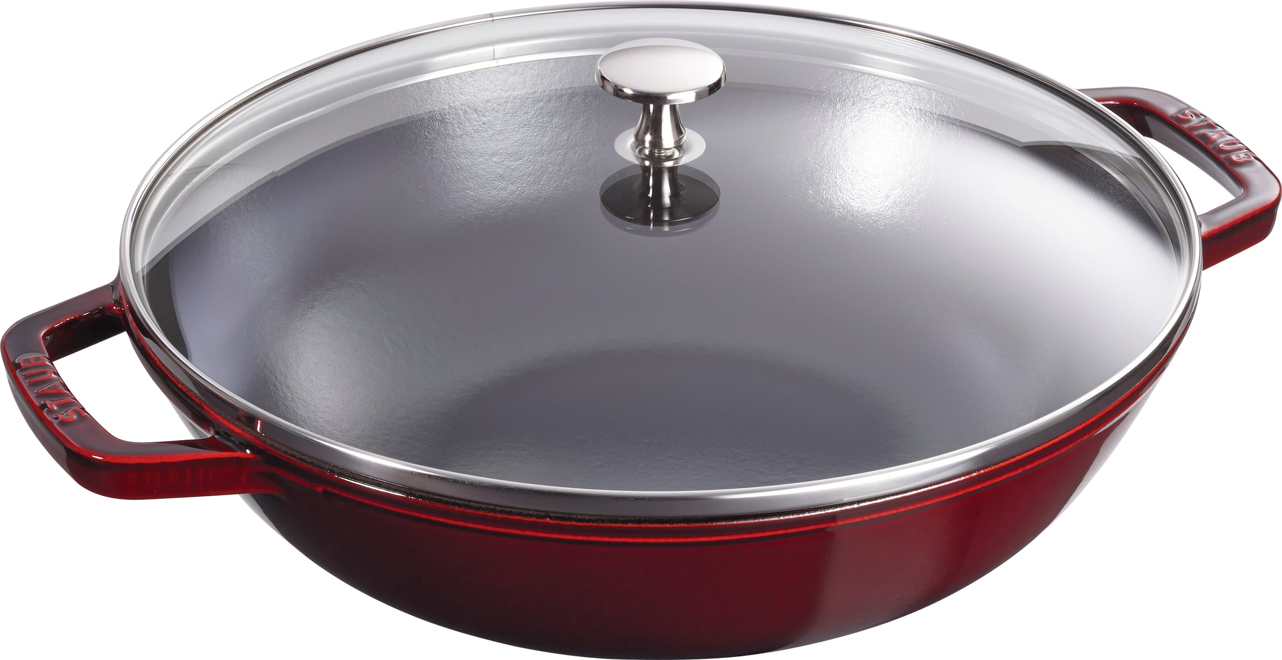 Staub Wok 30 cm Grenadine mit Deckel