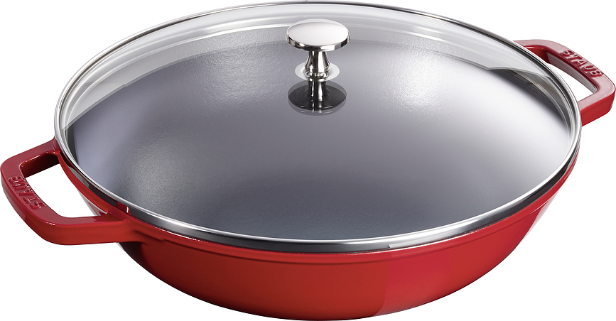 Staub Wok 30 cm red lid