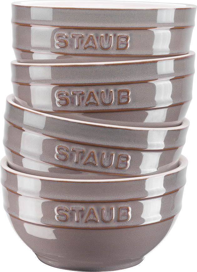 Užkandžių dubenėliai Staub pilkos spalvos 12 cm 4 vnt.