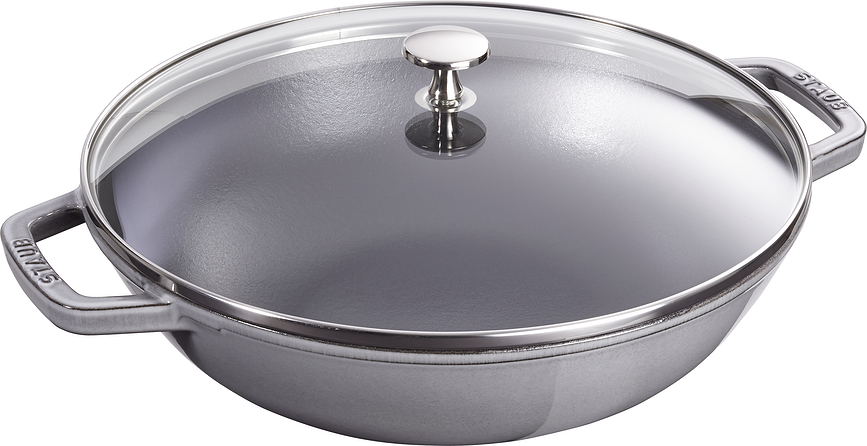 Wok Staub 30 cm grafiet met kap