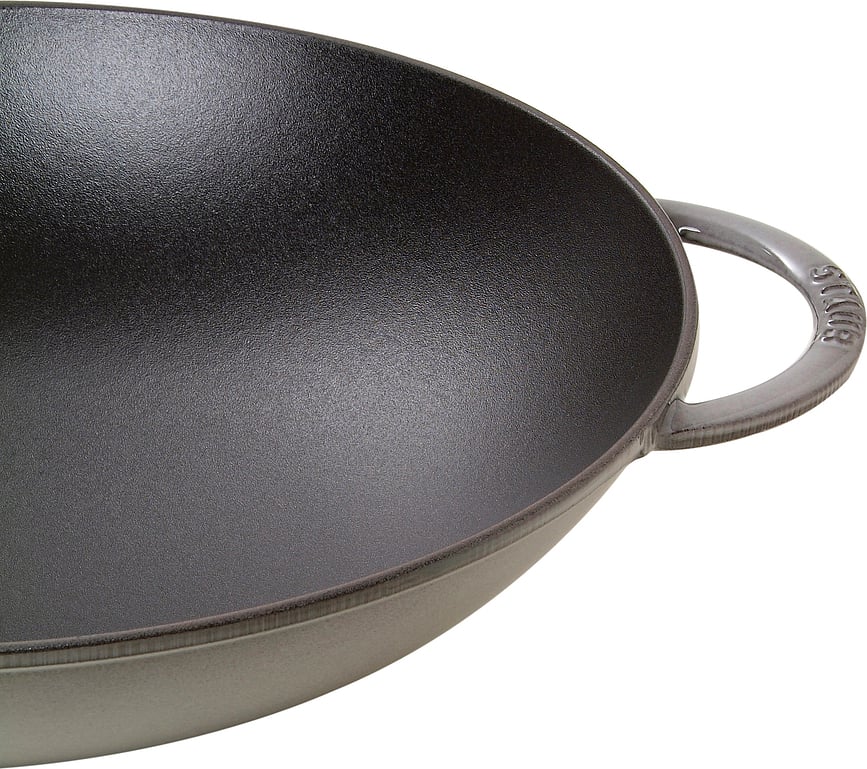 Wok Staub, 37 cm, negro, con tapa