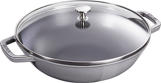 Wok Staub ar vāku 30 cm