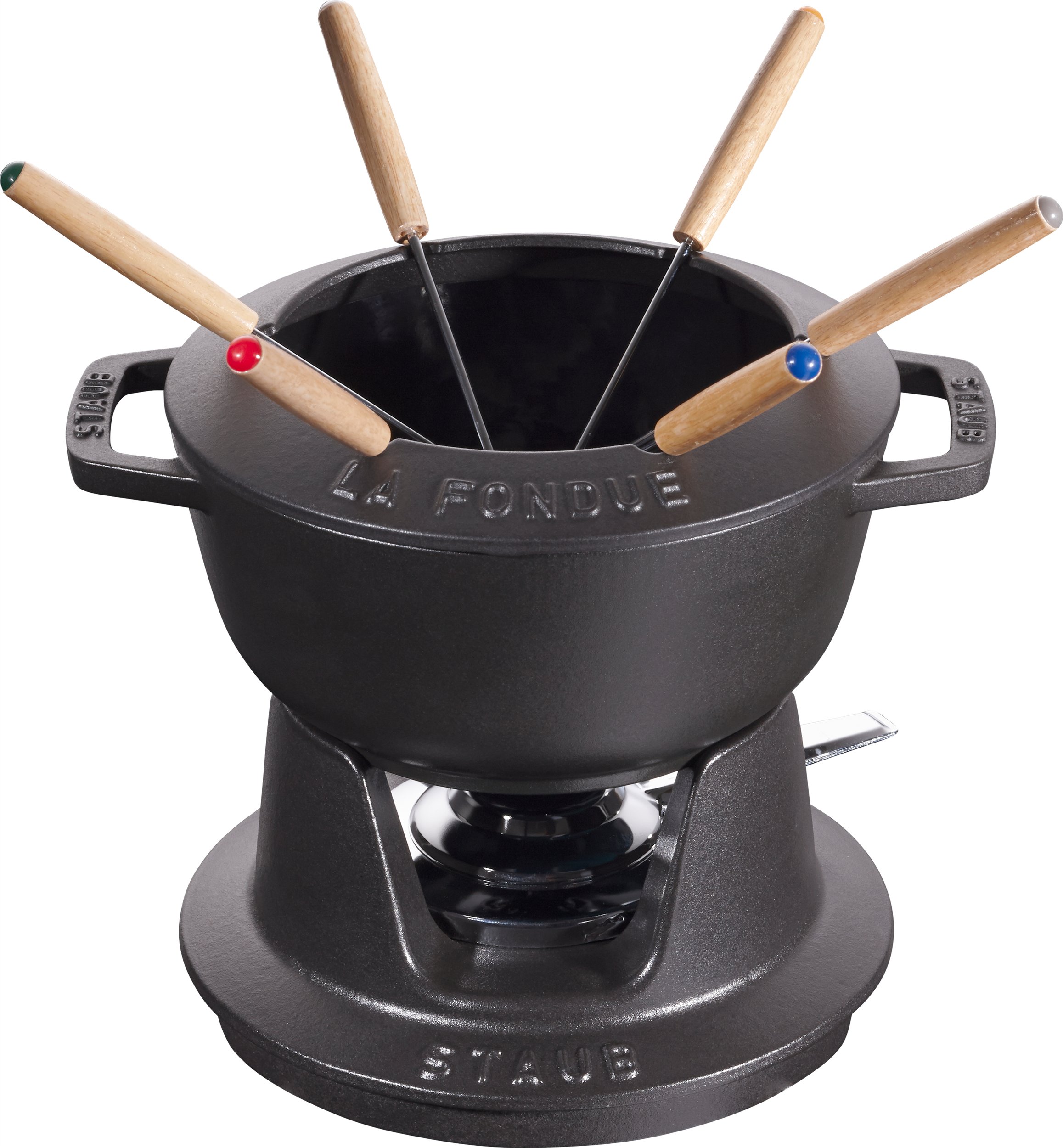 Zestaw do fondue Staub 18 cm czarny 10 el.
