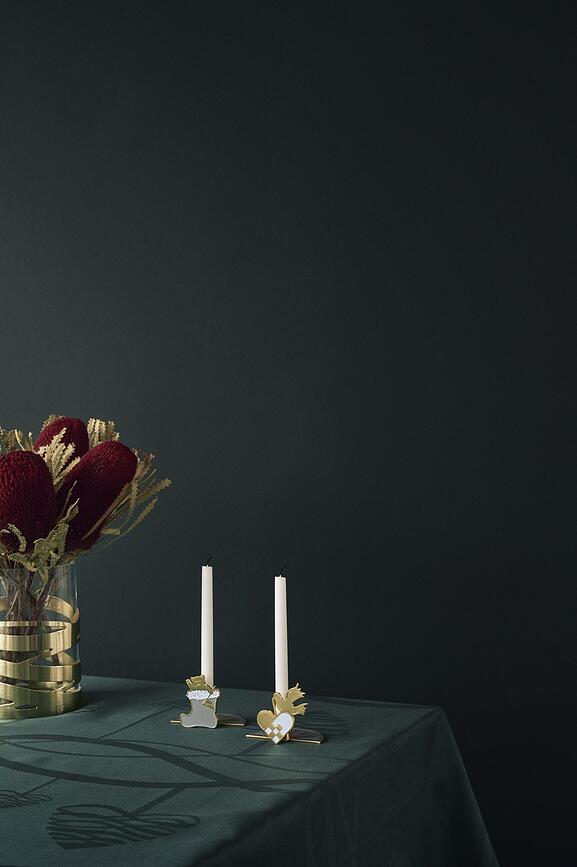 Portavelas While Waiting, con figura de paloma, para vela clásica