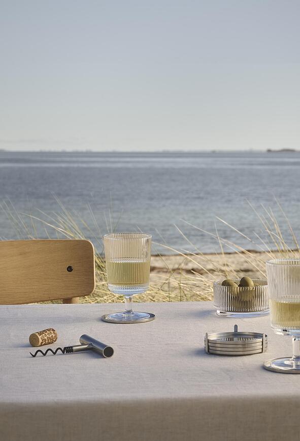 Copas de vino blanco Pilastro 180 ml, de cristal, 4 unidades