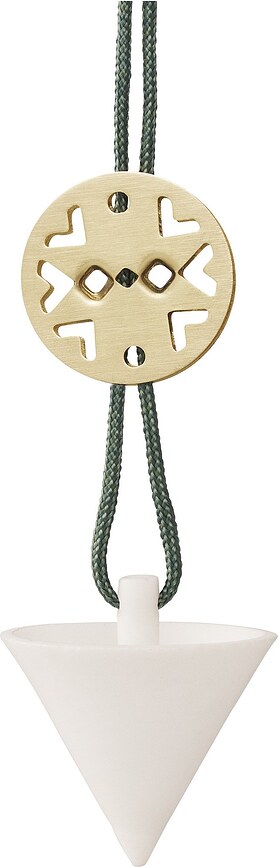 Decoración Navideña Nordic Mini, en forma de cono, blanca y dorada