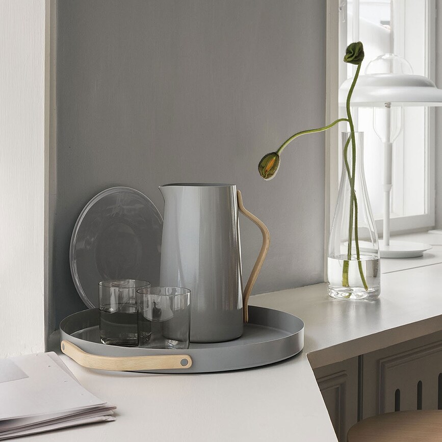 Emma Plateau rond, gris