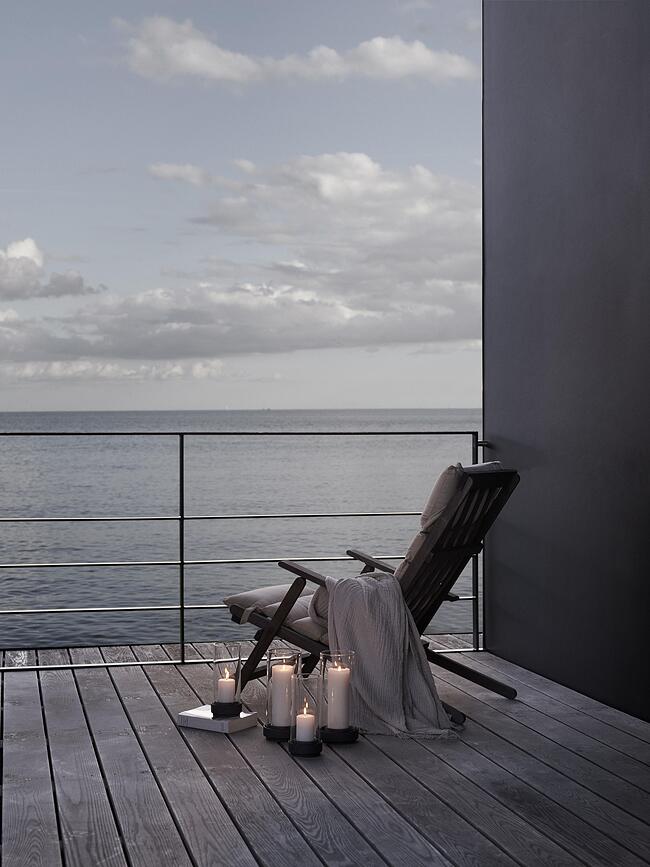 Farol Hurricane, 24.5 cm, negro