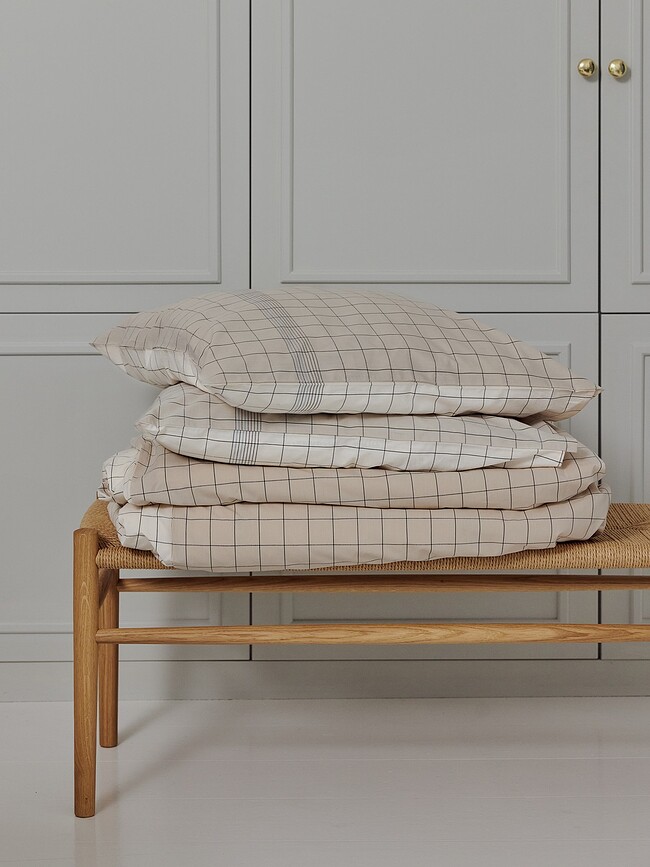Housse de couette Vibeke Klint 140 x 200 cm bleu clair avec taie d'oreiller 50 x 70 cm