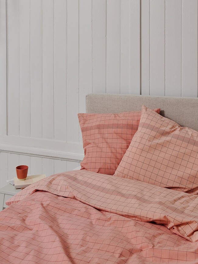 Housse de couette Vibeke Klint 140 x 200 cm bleu clair avec taie d'oreiller 50 x 70 cm