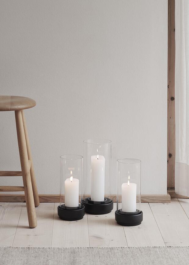 Hurricane Lampion, 24,5 cm, črn