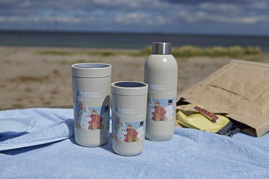 Keep Cool Bouteille Isotherme, blanche, motif Moomin