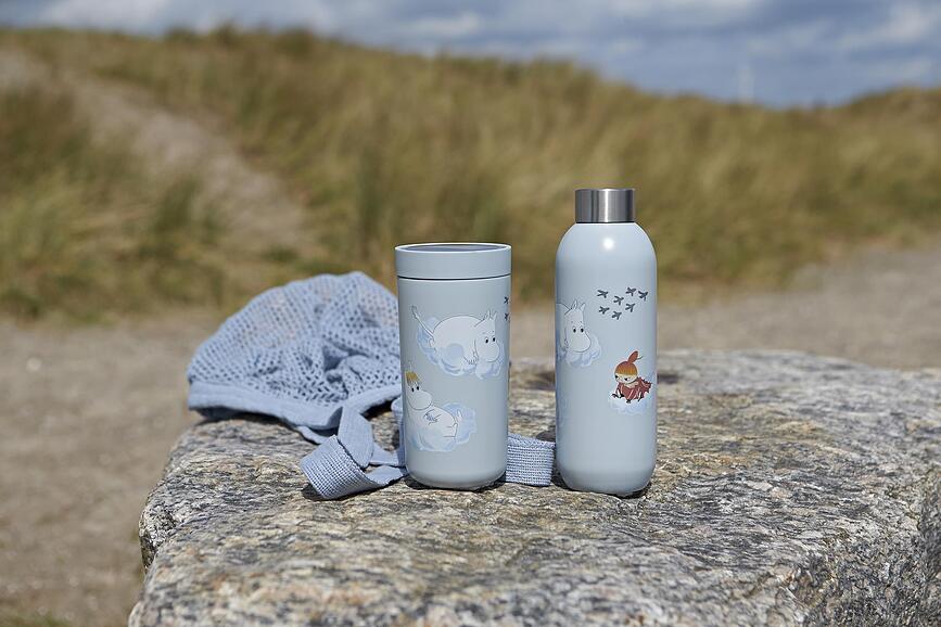 Keep Cool Bouteille Isotherme, blanche, motif Moomin