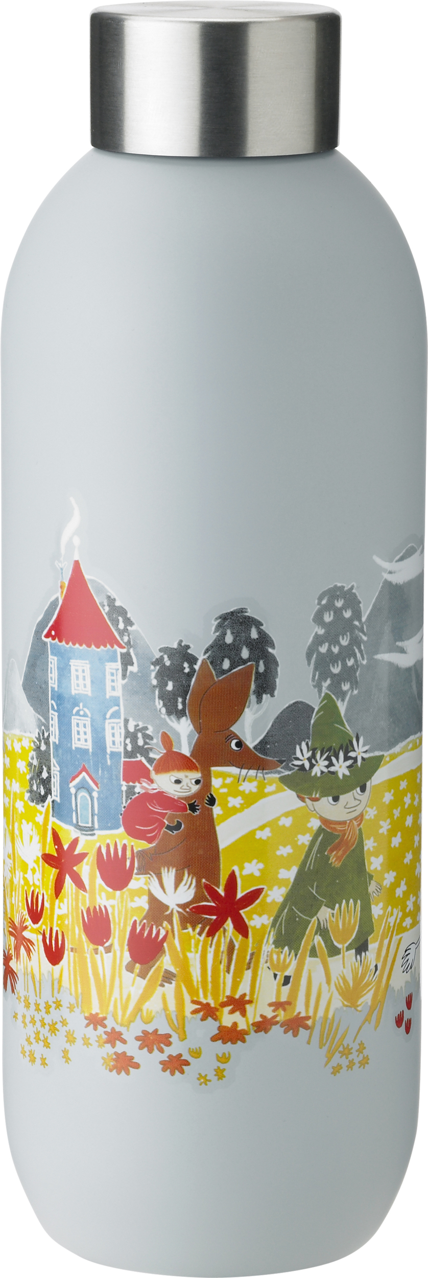 Keep Cool Thermo-Flasche Mumins graublau