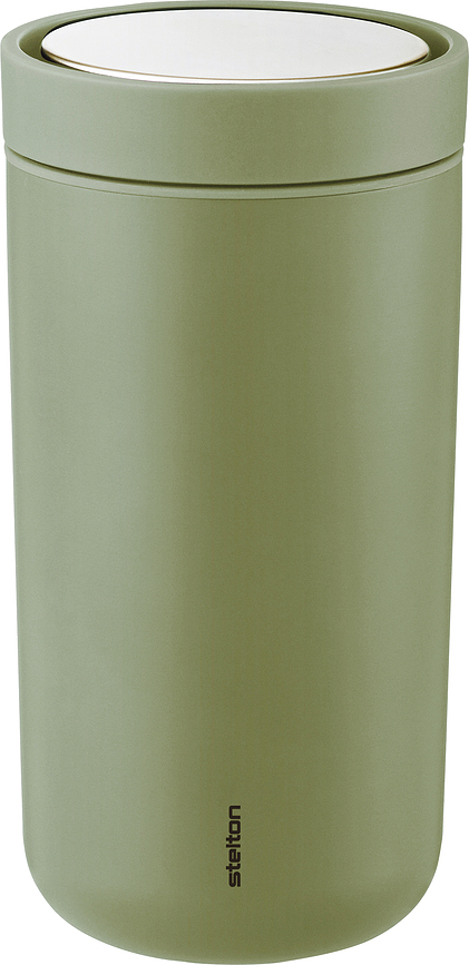 Mug isotherme To-Go Click 200 ml vert olive en acier double recyclé