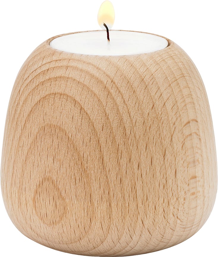 Ora Bougeoir 8 cm, en bois de hêtre