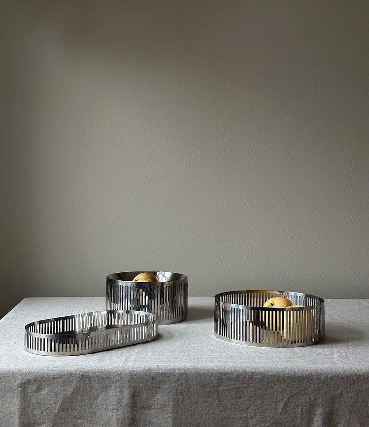 Orlo serveringsbricka oval, stål