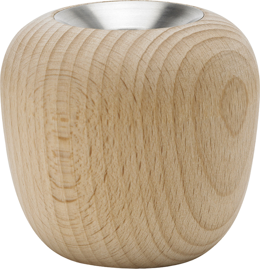 Portacandela Ora 8 cm in legno di faggio