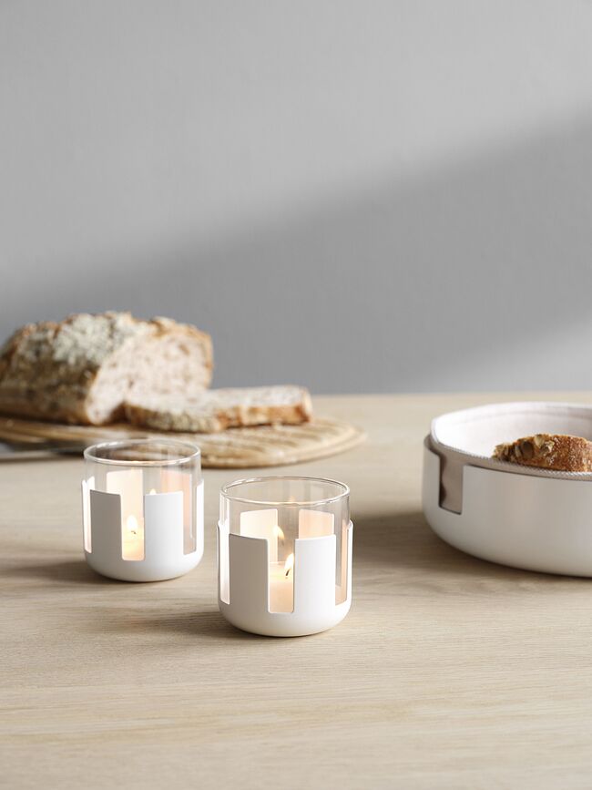 Portavelas para velas de té Luna, Pack de 2 unidades