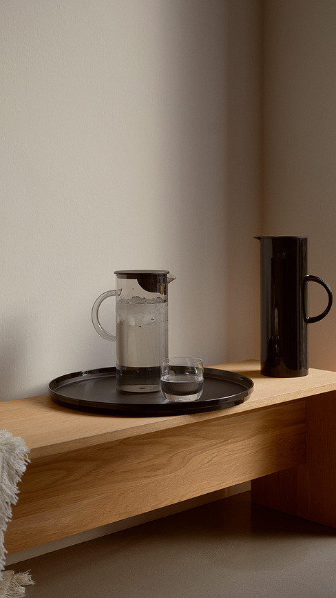 Stelton Carafe à eau ronde, bleu clair