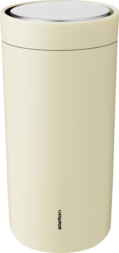 Taza térmica de doble pared de acero To-Go Click, 400 ml, amarillo claro