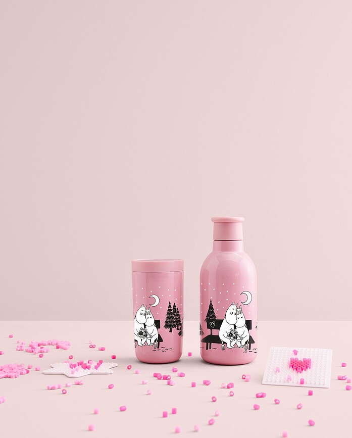 Taza térmica To-Go Click Moomin I love you, 200 ml, rosa