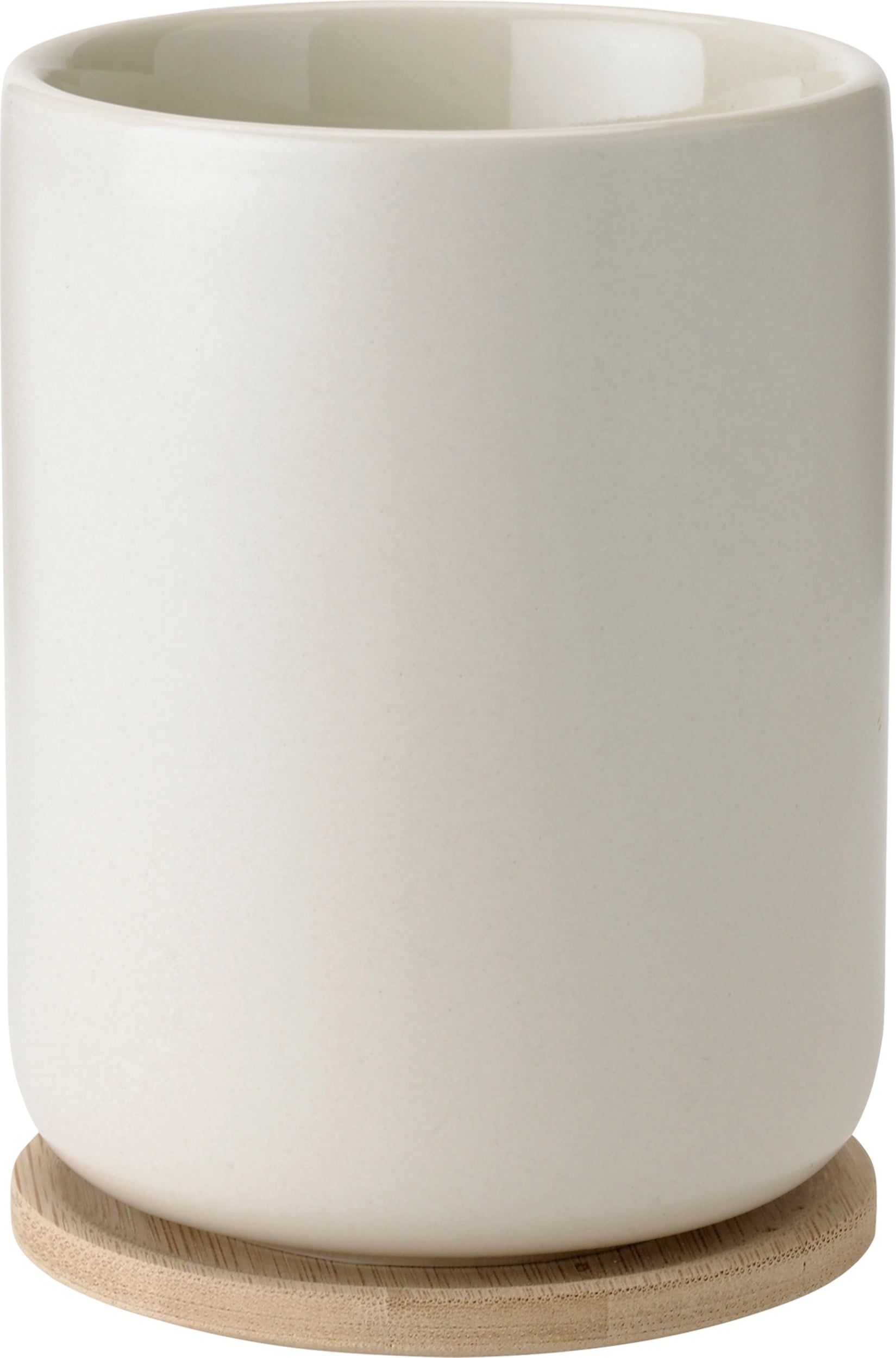 Theo Becher 250 ml sandfarbig mit Untersetzer