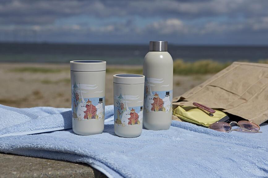 To-Go Click Moomins Tasse isotherme, 200 ml, motif I love you, rose