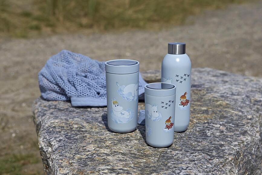 To-Go Click Mug Isotherme, 400 ml, bleu cobalt, motif Moomin