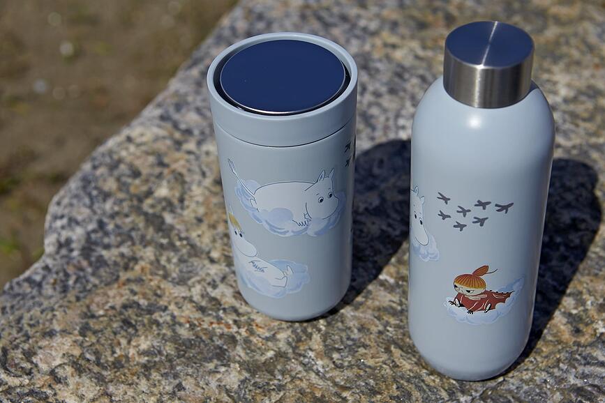 To-Go Click Mug Isotherme, 400 ml, bleu cobalt, motif Moomin