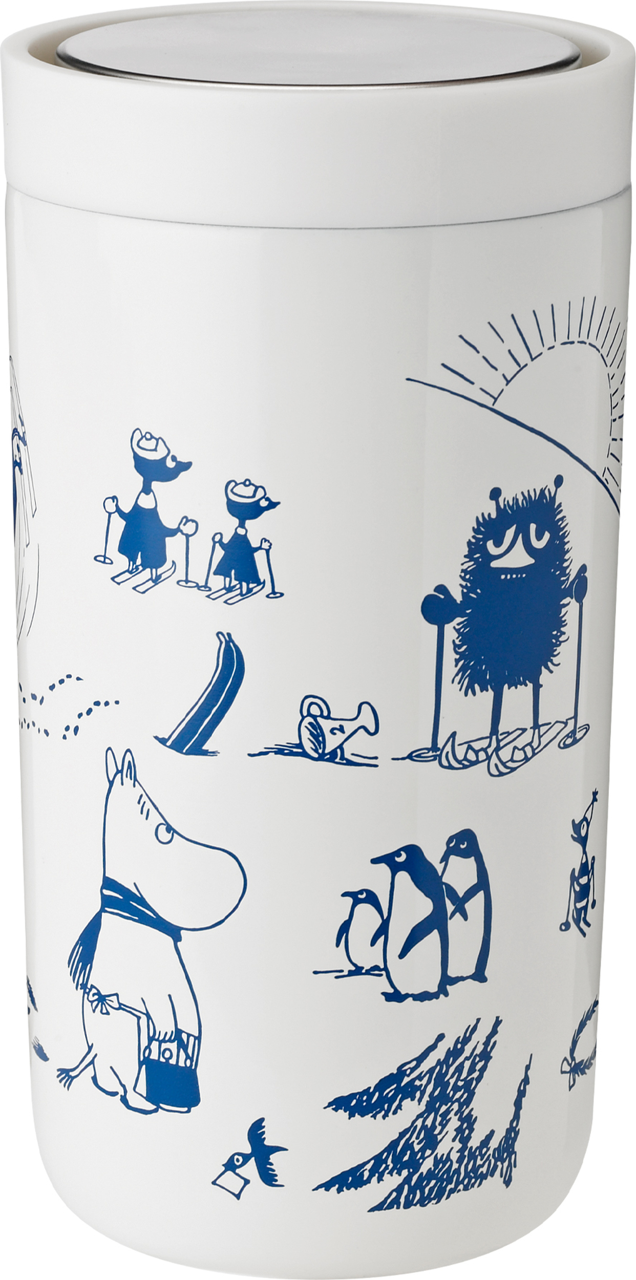 To-Go Click Muminki Courage Thermobecher 200 ml, weiß-blau