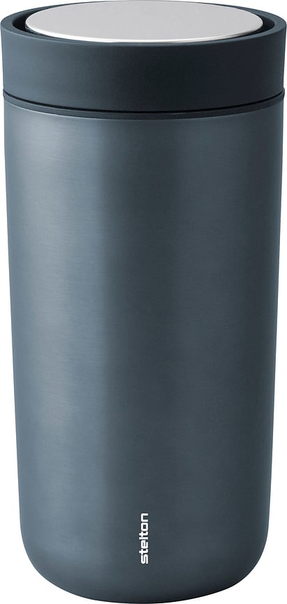 To-Go Click Thermobecher 400 ml Blau metallisch aus doppelschichtigem Stahl