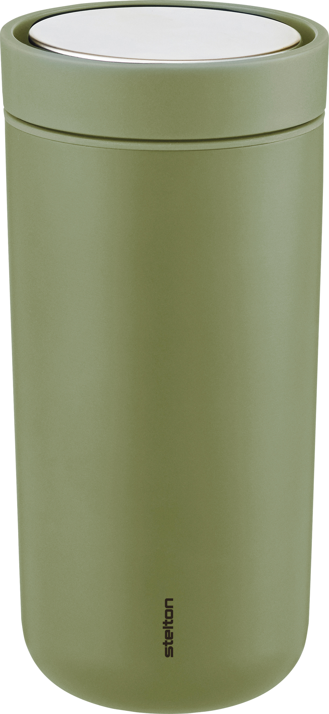 To-Go Click Thermobecher 400 ml, olivgrün, aus recyceltem Doppel-Edelstahl