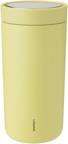 To-Go Click Thermobecher 400 ml zitronengelb aus doppelschichtigem Stahl