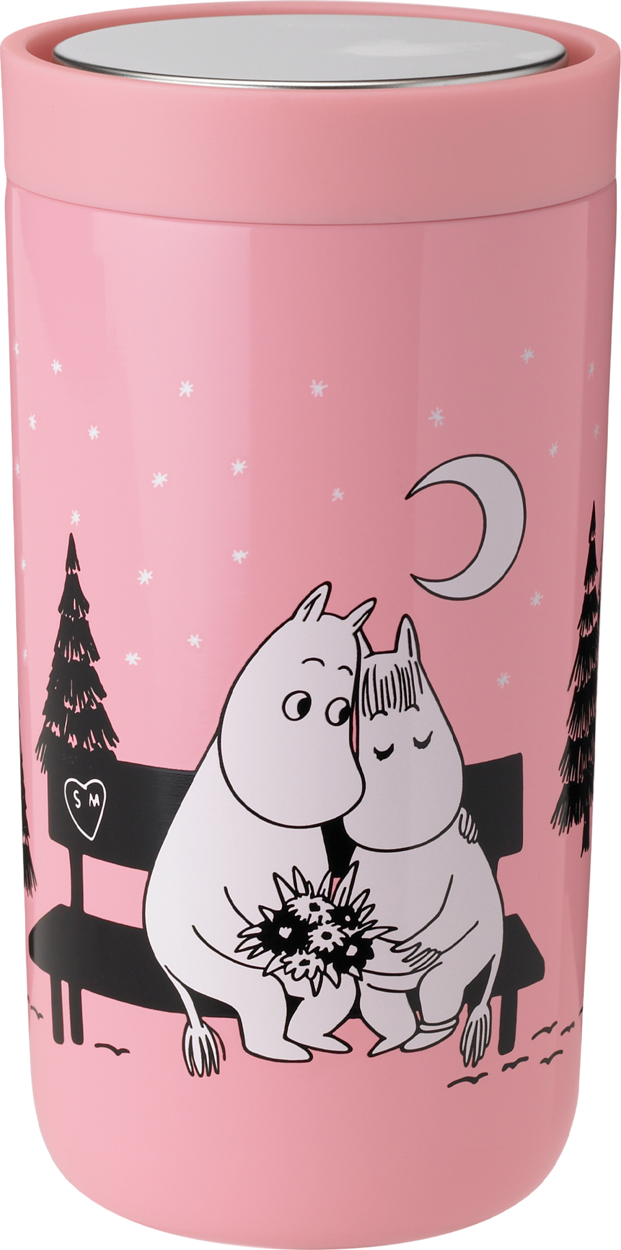 To-Go Click Thermobecher Mumin I love you, 200 ml, rosa