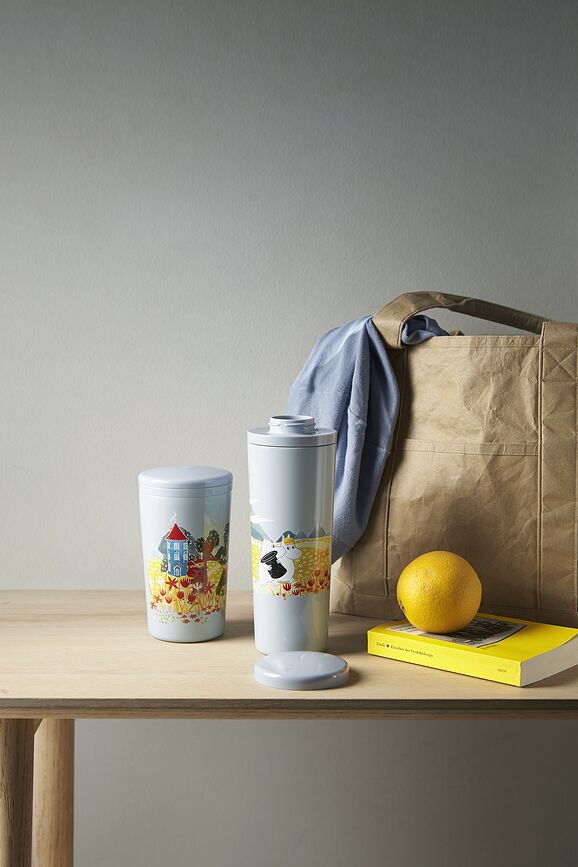 Vaso Térmico Carrie, 400 ml, diseño Los Moomin, gris azulado