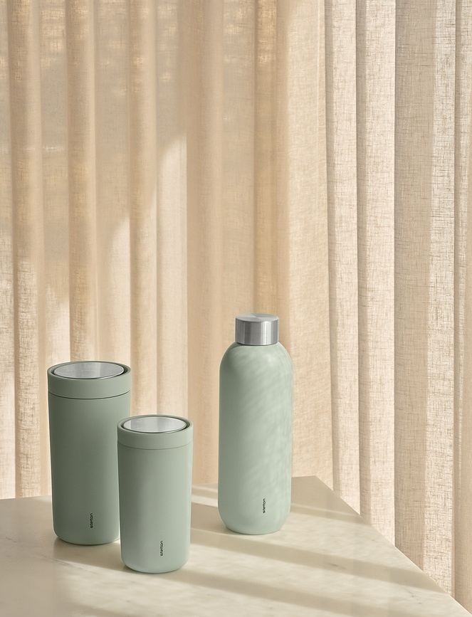 Taza térmica de doble pared de acero To-Go Click, 400 ml, menta