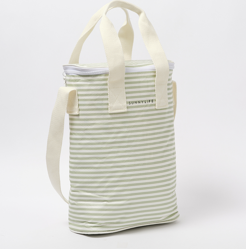Borsa termica per bevande Sea Sage Stripe