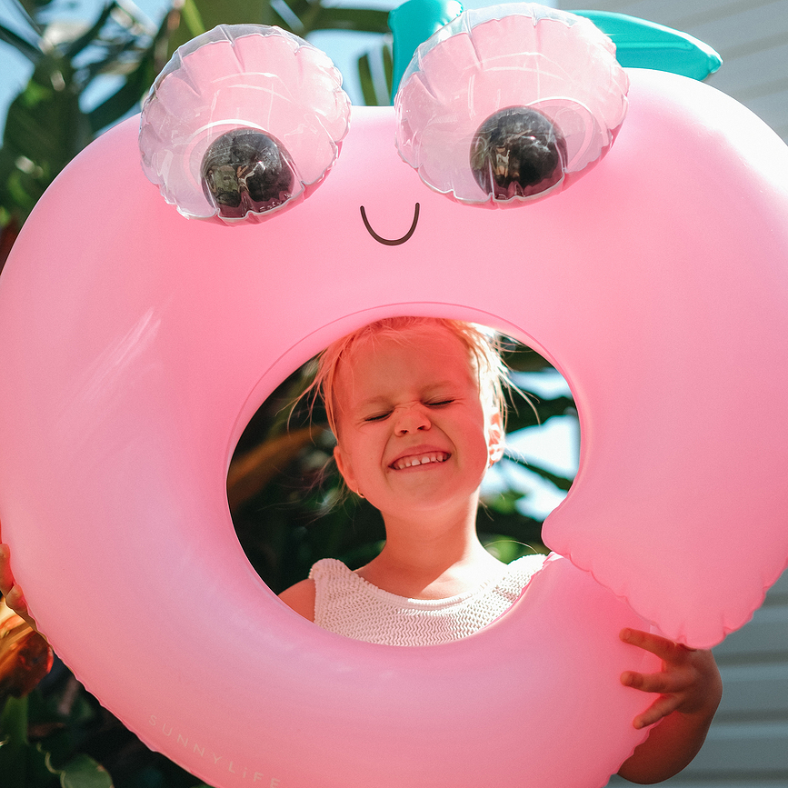 Bouée de natation pour enfants Poppy The Peach, rose