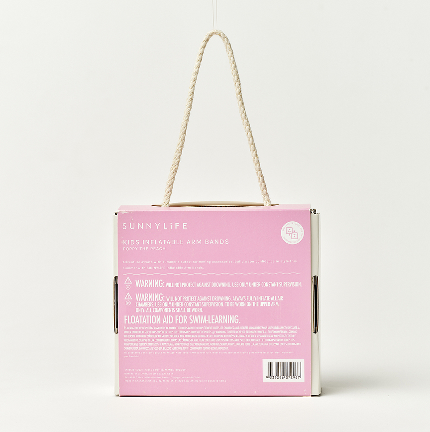 Braccioli da nuoto per bambini Poppy The Peach, rosa